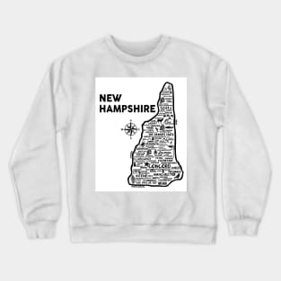 New Hampshire Map Crewneck Sweatshirt